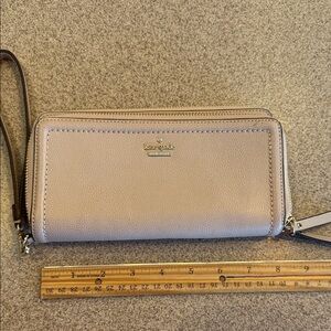 Kate Spade Taupe Leather Wristlet